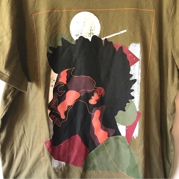 Black History Month army green T-shirt.  Men’s XXL.  Unisex. - Picture 2 of 6